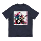 PALA's SHOP　cool、シュール、古風、和風、のGUITAR GIRLS　７ オーガニックコットンTシャツ