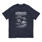 猫と釣り人のFishing_S3_W オーガニックコットンTシャツ