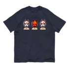 月が輝くこんな夜にの狐兄弟 オーガニックコットンTシャツ