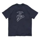 yukkeの漠然とした不安のクマ（白インク） オーガニックコットンTシャツ