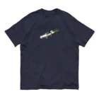 けちゃっぷごはんのお店のナマケモノ×ネギ Organic Cotton T-Shirt