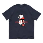 キッチュの赤スカーフパンダ オーガニックコットンTシャツ