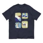 ayame_c29_illustrationsのやまのなかで_水色 オーガニックコットンTシャツ