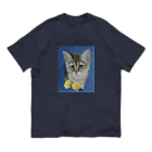 crystal-koaraの仔猫と幸せの黄色いバラ オーガニックコットンTシャツ