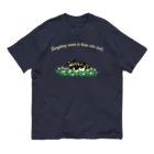 ぎんぺーのしっぽの果報を寝て待っているリカオン オーガニックコットンTシャツ