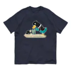 イラスト MONYAAT のネギを値切っている鴨カモかもCL オーガニックコットンTシャツ