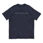 mincora.のSAPIOSEXUAL　- white ver. - Organic Cotton T-Shirt