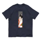 陽気絵屋(Yo-U-Ki-e, ya)-POP浮世絵のYo-U-Ki-e「市川鰕蔵」縦型Tシャツ【浮世絵】 Organic Cotton T-Shirt