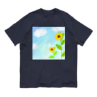 Lily bird（リリーバード）の青空とひまわり Organic Cotton T-Shirt