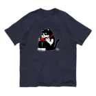 kocoon（コクーン）の猫背ゲーマー(濃色用・白フチ) オーガニックコットンTシャツ