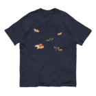 海賊猫 cocoの『夏祭り』 夏 琉金 金魚 金魚すくい 浮世絵 Organic Cotton T-Shirt