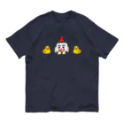 須田ふくろうのキャンドルくんとヒヨコ オーガニックコットンTシャツ