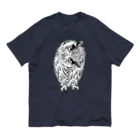 segasworksの首を傾げてるアフリカオオコノハズク オーガニックコットンTシャツ