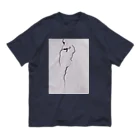 CAUCのabstract inked memory Organic Cotton T-Shirt