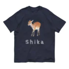 いきもの大好き！ほほえみフレンズのシカのおさんぽ オーガニックコットンTシャツ