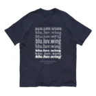 BLUWINGsのblu.luv.wing 白文字 オーガニックコットンTシャツ