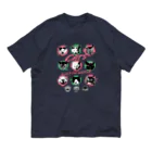 LONESOME TYPE ススの猫が世界を支配する9FACES（桃） オーガニックコットンTシャツ