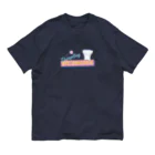 🌈キクチンのおみせやさん🌈のカッコイイぎょーざわくん（ネイビー） オーガニックコットンTシャツ