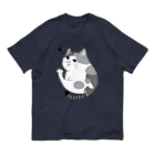 まこーた商店📦のコミックタッチ三毛ちゃん🖤🤍🖤 〘モノクロ 〙 Organic Cotton T-Shirt