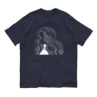 ねむ吉屋のみつめる横顔(white ver) オーガニックコットンTシャツ