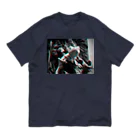 Ata_reptileのCrested Gecko anaglyph オーガニックコットンTシャツ