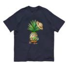 yuccoloのピクニックパイン君 オーガニックコットンTシャツ