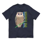 LalaHangeulのHORNED OWL (ミミズク) オーガニックコットンTシャツ