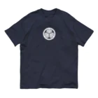 sengokuartの徳川家康 家紋 三つ葉左葵巴の紋 葵（白） オーガニックコットンTシャツ