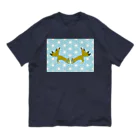 Amiの投扇興天狐-桔梗麻の葉- オーガニックコットンTシャツ