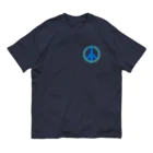 サトオのピースフォーウクライナ　ピースマーク(Peace symbol) Organic Cotton T-Shirt