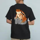 LalaHangeulのTOAD (ヒキガエル) 英字バージョン　バックプリント オーガニックコットンTシャツ