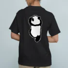 Co . Pandaのよじ登るパンダ+寝そべるパンダ(ブラック用) Organic Cotton T-Shirt
