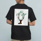 キャンプグッズ【tゑnt by leaf】の鹿leaf オーガニックコットンTシャツ