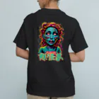 NeuralWearDesignsのNeon Nightmare: A Colorful Horror Experience Organic Cotton T-Shirt