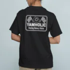 ako_mcの【両面プリント】YAMHOLIC_Rotary Valve & Checkered Flag Organic Cotton T-Shirt