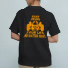 キッズモード某のレトロカーレーサーY(バックpt用) オーガニックコットンTシャツ