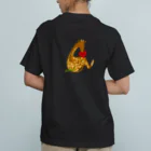 どうぶつYAのおすわりプレゼントキリン オーガニックコットンTシャツ