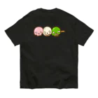 Siderunの館 B2の【バックプリント】ドクロ風味な三色団子 オーガニックコットンTシャツ