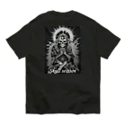 Skull sectionの太陽に祈るドクロ オーガニックコットンTシャツ