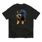 エレファント先生と虹色こどもたちのミックス犬 くーちゃん Organic Cotton T-Shirt