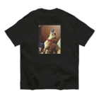 BLUE_のdog3 オーガニックコットンTシャツ