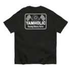 ako_mcの【両面プリント】YAMHOLIC_Rotary Valve & Checkered Flag Organic Cotton T-Shirt