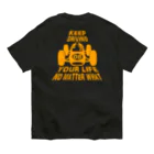 キッズモード某のレトロカーレーサーY(バックpt用) オーガニックコットンTシャツ