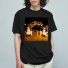 7SevenThree3のスノーマンの祝福 オーガニックコットンTシャツ