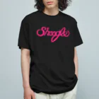 週刊少年ライジングサンズのShoogle(シューグル)ロゴ ピンク オーガニックコットンTシャツ