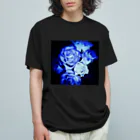 Anna’s galleryのBLUE Rose Organic Cotton T-Shirt