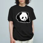 Co . Pandaのよじ登るパンダ+寝そべるパンダ(ブラック用) Organic Cotton T-Shirt