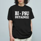 DRIPPEDのBI-FSU DETAINEE 白ロゴ Organic Cotton T-Shirt