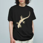 LalaHangeulのJapanese gecko(ニホンヤモリ)　英語デザイン オーガニックコットンTシャツ