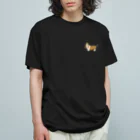 ゆいたっく／犬イラストのバセット・ハウンド(ワンポイント) Organic Cotton T-Shirt